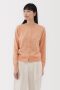 Women's High Twisted Crew Neck Cardigan