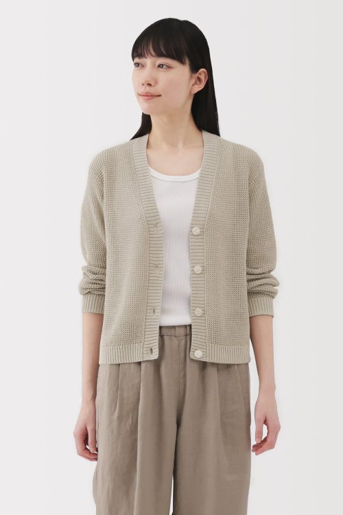 Women’s Linen Blend Mesh Cardigan