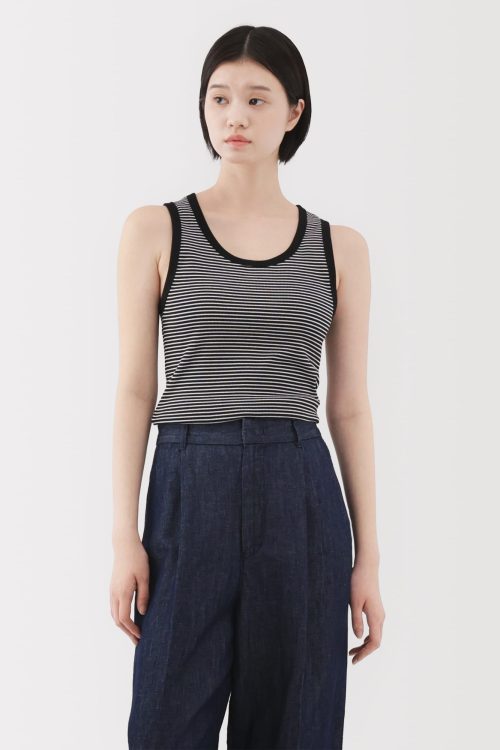 Women’s Stretch Ribbed Striped Tank Top