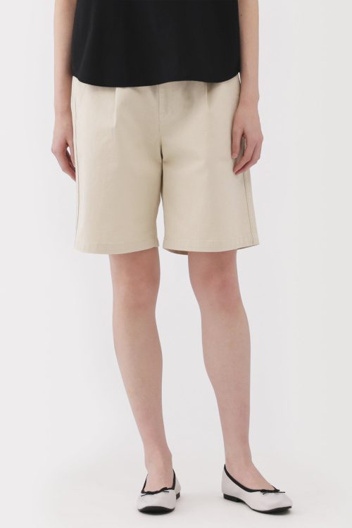 Women’s Slub Yarn Chino Darted Shorts
